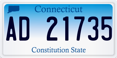 CT license plate AD21735