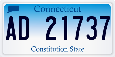 CT license plate AD21737