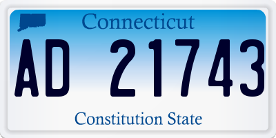 CT license plate AD21743