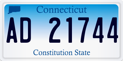 CT license plate AD21744
