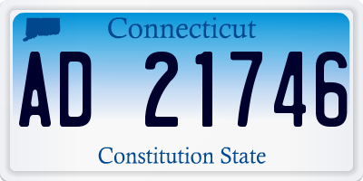 CT license plate AD21746