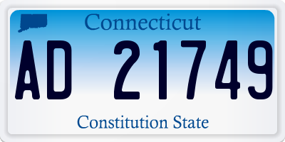 CT license plate AD21749