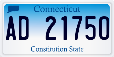 CT license plate AD21750