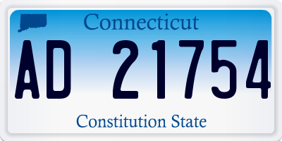 CT license plate AD21754