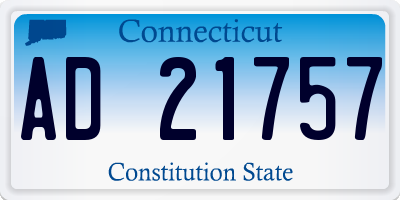 CT license plate AD21757