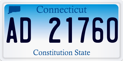 CT license plate AD21760
