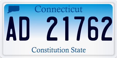 CT license plate AD21762