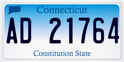 CT license plate AD21764