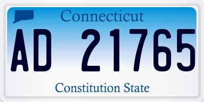 CT license plate AD21765