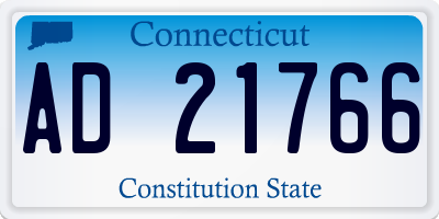 CT license plate AD21766
