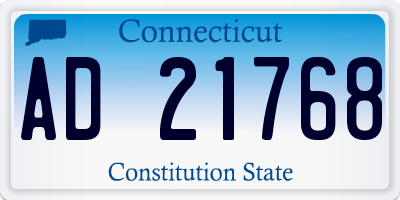 CT license plate AD21768