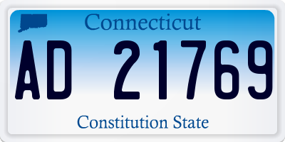 CT license plate AD21769