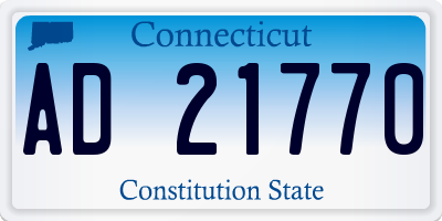 CT license plate AD21770