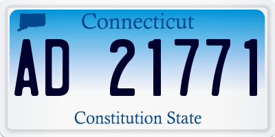 CT license plate AD21771
