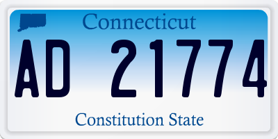 CT license plate AD21774