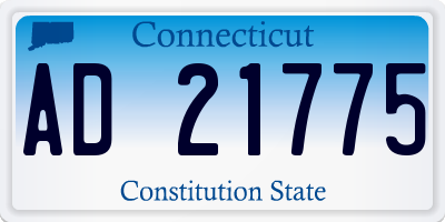 CT license plate AD21775