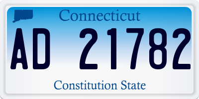 CT license plate AD21782