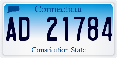 CT license plate AD21784