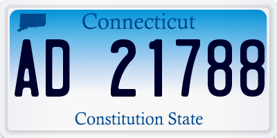 CT license plate AD21788