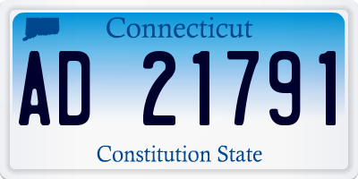 CT license plate AD21791