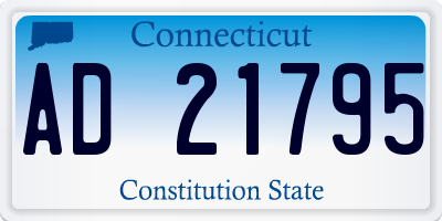 CT license plate AD21795