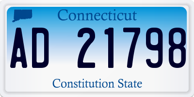 CT license plate AD21798