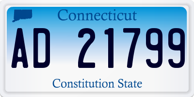 CT license plate AD21799