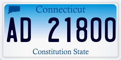 CT license plate AD21800