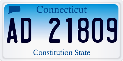 CT license plate AD21809