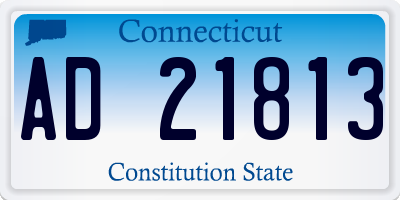 CT license plate AD21813