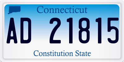 CT license plate AD21815