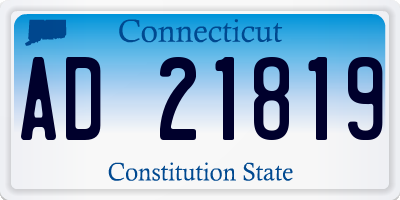 CT license plate AD21819