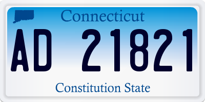 CT license plate AD21821