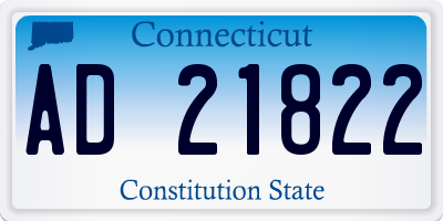 CT license plate AD21822