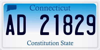 CT license plate AD21829