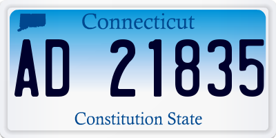 CT license plate AD21835