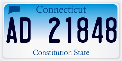 CT license plate AD21848