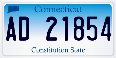 CT license plate AD21854