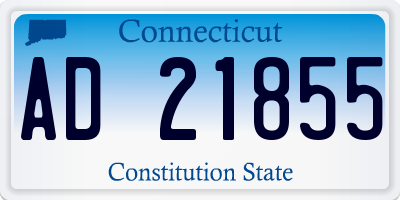 CT license plate AD21855