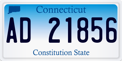 CT license plate AD21856