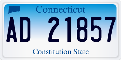 CT license plate AD21857