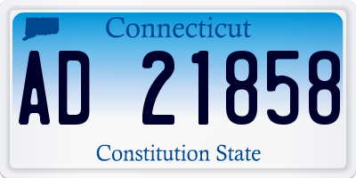 CT license plate AD21858