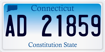 CT license plate AD21859