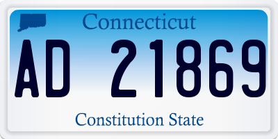 CT license plate AD21869