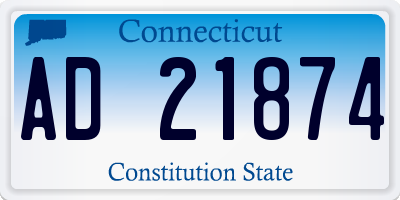 CT license plate AD21874