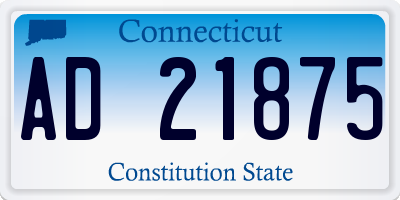 CT license plate AD21875