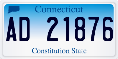 CT license plate AD21876