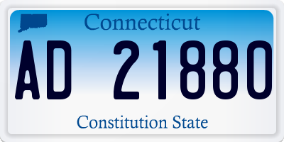 CT license plate AD21880