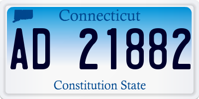 CT license plate AD21882