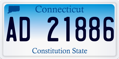 CT license plate AD21886